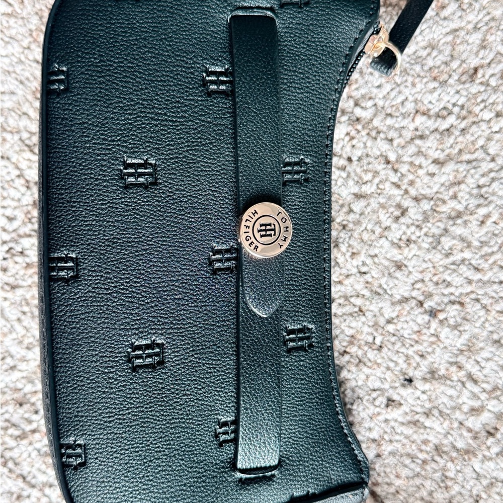 Tommy Hilfiger Black Wristlet Clutch